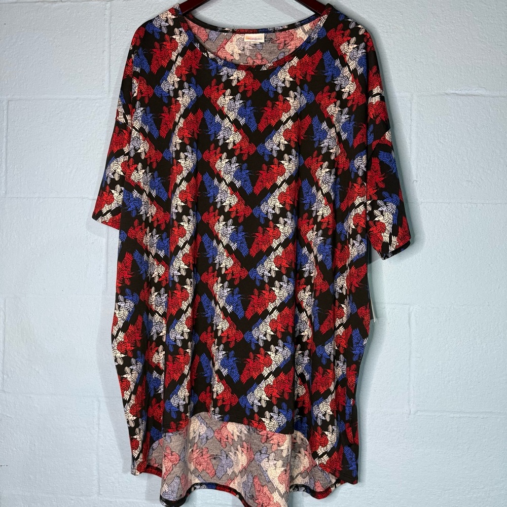 NWT LuLaRoe Red White Blue Irma Tunic